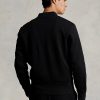 Chaquetas bomber de punto doble Ralph Lauren negras para hombre Chaquetas bomber de punto doble Ralph Lauren negras para hombre