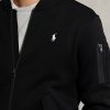 Chaquetas bomber de punto doble Ralph Lauren negras para hombre Chaquetas bomber de punto doble Ralph Lauren negras para hombre