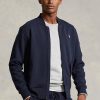 Chaquetas bomber de punto doble Ralph Lauren para hombre en azul marino Chaquetas bomber de punto doble Ralph Lauren para hombre en azul marino