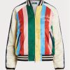 Chaquetas bomber de satén a rayas multicolor de Ralph Lauren para mujer Chaquetas bomber de satén a rayas multicolor de Ralph Lauren para mujer