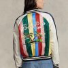 Chaquetas bomber de satén a rayas multicolor de Ralph Lauren para mujer Chaquetas bomber de satén a rayas multicolor de Ralph Lauren para mujer