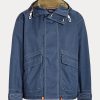 Chaquetas con capucha de sarga azul Ralph Lauren para hombre Chaquetas con capucha de sarga azul Ralph Lauren para hombre