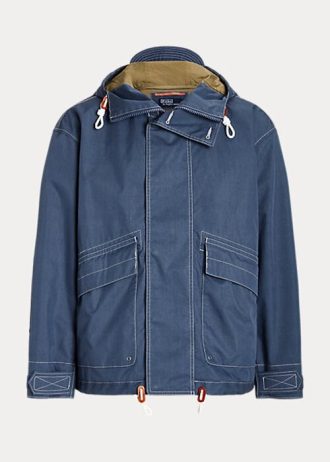 Chaquetas con capucha de sarga azul Ralph Lauren para hombre