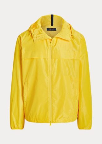 Chaquetas con capucha impermeables Ralph Lauren amarillas para hombre
