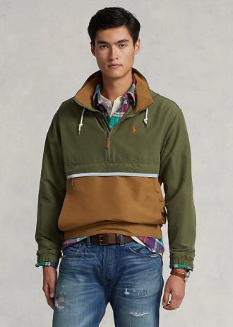 Chaquetas con capucha impermeables y plegables Ralph Lauren para hombre, en marrón y multicolor