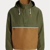 Chaquetas con capucha impermeables y plegables Ralph Lauren para hombre, en marrón y multicolor