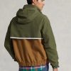Chaquetas con capucha impermeables y plegables Ralph Lauren para hombre, en marrón y multicolor