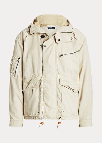 Chaquetas con capucha y diseño de espiga de Ralph Lauren para hombre en color crema