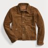 Chaquetas de ante marrón Ralph Lauren Roughout para hombre Chaquetas de ante marrón Ralph Lauren Roughout para hombre