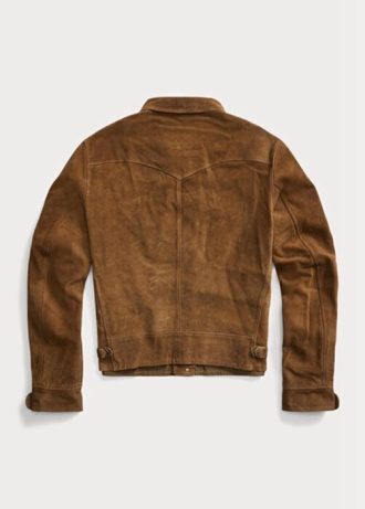 Chaquetas de ante marrón Ralph Lauren Roughout para hombre