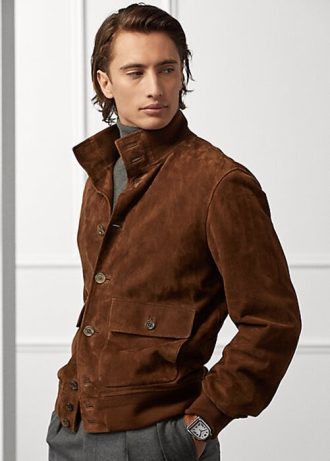 Chaquetas de ante Ralph Lauren Hayworth marrones para hombre
