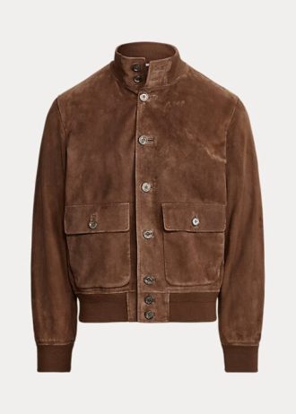 Chaquetas de ante Ralph Lauren Hayworth marrones para hombre