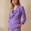 Chaquetas de cachemira moradas Ralph Lauren Camden para mujer