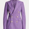 Chaquetas de cachemira moradas Ralph Lauren Camden para mujer