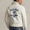 Chaquetas de camionero blancas con bordado de oso Polo Ralph Lauren para hombre Chaquetas de camionero blancas con bordado de oso Polo Ralph Lauren para hombre