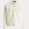 Chaquetas de camionero blancas con bordado de oso Polo Ralph Lauren para hombre Chaquetas de camionero blancas con bordado de oso Polo Ralph Lauren para hombre