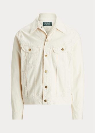Chaquetas de camionero blancas con bordado de oso Polo Ralph Lauren para hombre