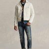 Chaquetas de camionero blancas con bordado de oso Polo Ralph Lauren para hombre Chaquetas de camionero blancas con bordado de oso Polo Ralph Lauren para hombre