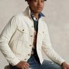 Chaquetas de camionero blancas con bordado de oso Polo Ralph Lauren para hombre Chaquetas de camionero blancas con bordado de oso Polo Ralph Lauren para hombre