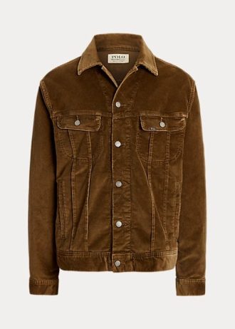 Chaquetas de camionero de pana elástica Ralph Lauren de color marrón para hombre