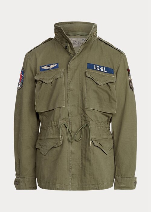 Chaquetas de campo icónicas Ralph Lauren para hombre en azul oliva Chaquetas de campo icónicas Ralph Lauren para hombre en azul oliva