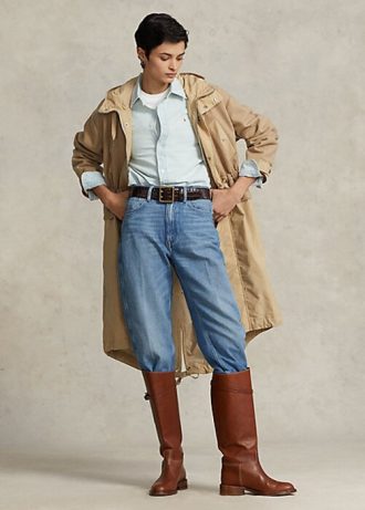 Chaquetas de campo largas con capucha amarillas de Ralph Lauren para mujer Chaquetas de campo largas con capucha amarillas de Ralph Lauren para mujer