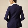 Chaquetas de crepé de lana Ralph Lauren Camden para mujer en azul marino