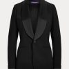 Chaquetas de esmoquin de lana Ralph Lauren Sawyer para mujer, color negro Chaquetas de esmoquin de lana Ralph Lauren Sawyer para mujer, color negro