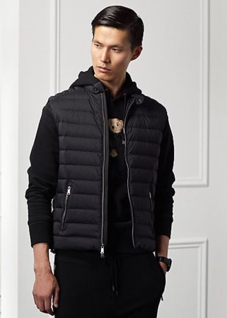 Chaquetas de gamuza Ralph Lauren Otis para hombre, color negro