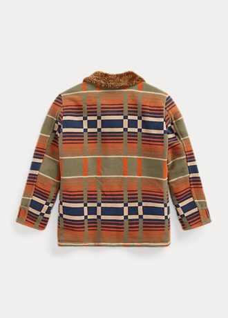 Chaquetas de jacquard con cuello de piel de oveja Ralph Lauren para mujer en color naranja Chaquetas de jacquard con cuello de piel de oveja Ralph Lauren para mujer en color naranja