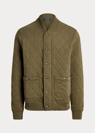 Chaquetas de jersey de lujo acolchadas Ralph Lauren para hombre en color oliva