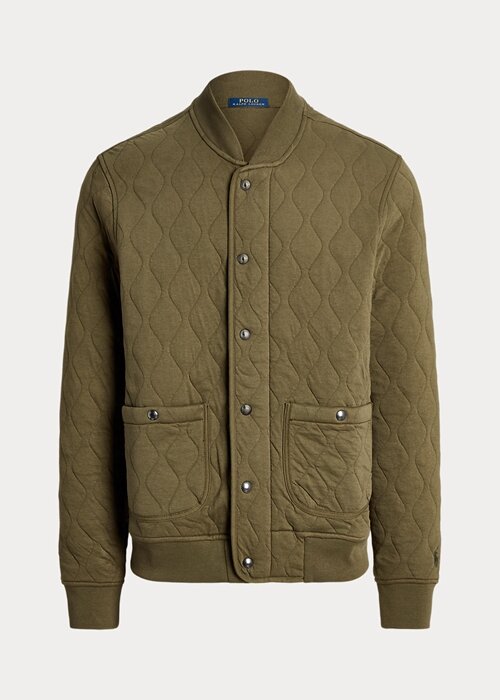 Chaquetas de jersey de lujo acolchadas Ralph Lauren para hombre en color oliva Chaquetas de jersey de lujo acolchadas Ralph Lauren para hombre en color oliva