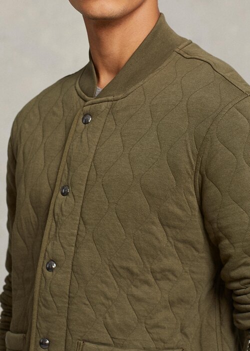 Chaquetas de jersey de lujo acolchadas Ralph Lauren para hombre en color oliva Chaquetas de jersey de lujo acolchadas Ralph Lauren para hombre en color oliva