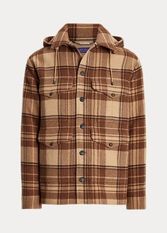 Chaquetas de lana a cuadros Ralph Lauren Nichols para hombre, color marrón