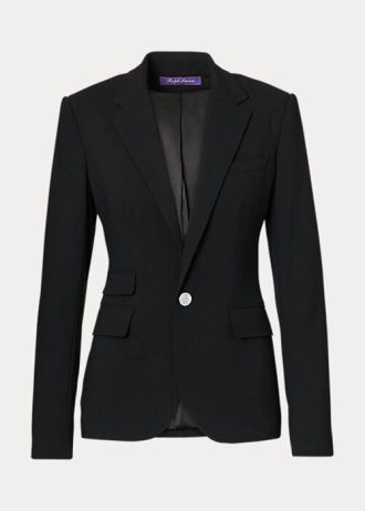 Chaquetas de lana elástica Ralph Lauren Parker para mujer, color negro Chaquetas de lana elástica Ralph Lauren Parker para mujer, color negro