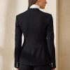 Chaquetas de lana elástica Ralph Lauren Parker para mujer, color negro Chaquetas de lana elástica Ralph Lauren Parker para mujer, color negro