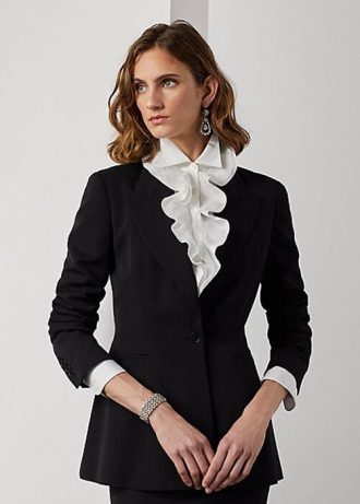 Chaquetas de lana Meritta Barathea de Ralph Lauren para mujer, color negro Chaquetas de lana Meritta Barathea de Ralph Lauren para mujer, color negro