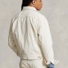 Chaquetas de lona estilo camionero de corte relajado Ralph Lauren para hombre, color blanco Chaquetas de lona estilo camionero de corte relajado Ralph Lauren para hombre, color blanco