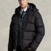 Chaquetas de plumón impermeables Ralph Lauren negras para hombre Chaquetas de plumón impermeables Ralph Lauren negras para hombre