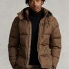 Chaquetas de plumón impermeables Ralph Lauren para hombre en color marrón