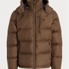 Chaquetas de plumón impermeables Ralph Lauren para hombre en color marrón