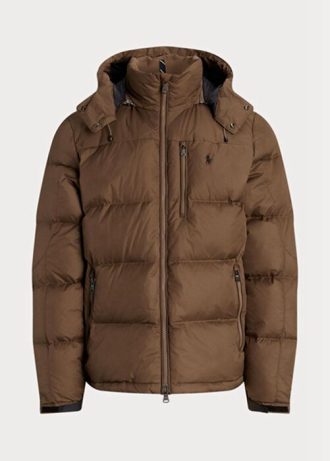 Chaquetas de plumón impermeables Ralph Lauren para hombre en color marrón