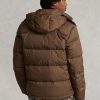 Chaquetas de plumón impermeables Ralph Lauren para hombre en color marrón