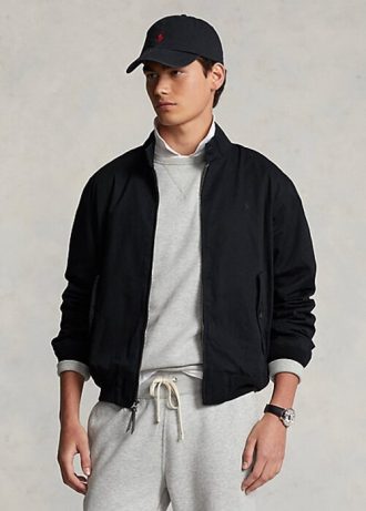 Chaquetas de sarga de algodón Ralph Lauren negras para hombre