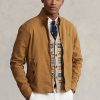 Chaquetas de sarga de espiga de mezcla de lino color caqui para hombre de Ralph Lauren