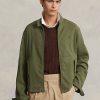 Chaquetas de sarga de espiga en mezcla de lino Ralph Lauren para hombre, color oliva Chaquetas de sarga de espiga en mezcla de lino Ralph Lauren para hombre, color oliva