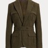 Chaquetas de sarga de mezcla de lana Ralph Lauren Rhodri para mujer en color oliva Chaquetas de sarga de mezcla de lana Ralph Lauren Rhodri para mujer en color oliva