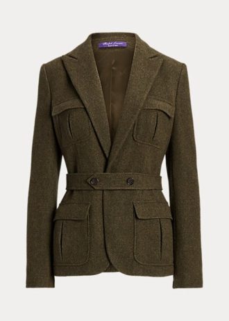 Chaquetas de sarga de mezcla de lana Ralph Lauren Rhodri para mujer en color oliva Chaquetas de sarga de mezcla de lana Ralph Lauren Rhodri para mujer en color oliva