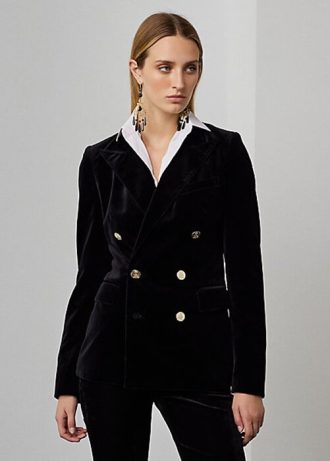 Chaquetas de terciopelo Ralph Lauren Camden negras para mujer Chaquetas de terciopelo Ralph Lauren Camden negras para mujer