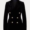 Chaquetas de terciopelo Ralph Lauren Camden negras para mujer Chaquetas de terciopelo Ralph Lauren Camden negras para mujer